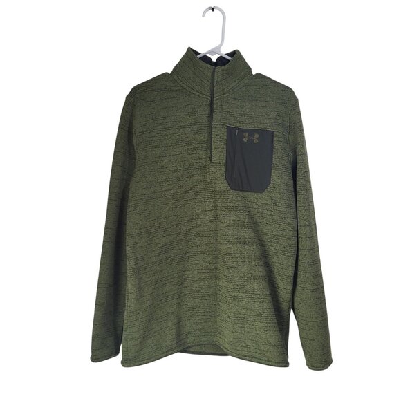 Under Armour Other - Under Armour UA Men's M Coldgear Specialist Henley 2.0 Green Pullover Gorpcore